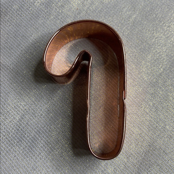 Vintage 3 Piece Copper Cookie Cutter Set Leaf Star Candy Cane - Picture 5 of 8